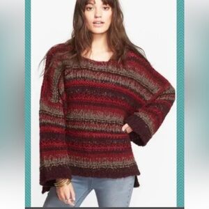 Free people rich berry chunky sweater